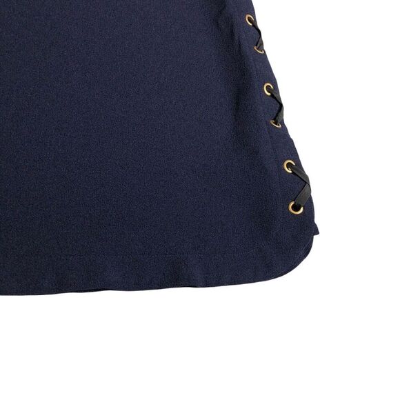 Anthropologie Sunday In Brooklyn Dress Womens Medium Navy Blue Crepe Corset Side - Picture 6 of 14